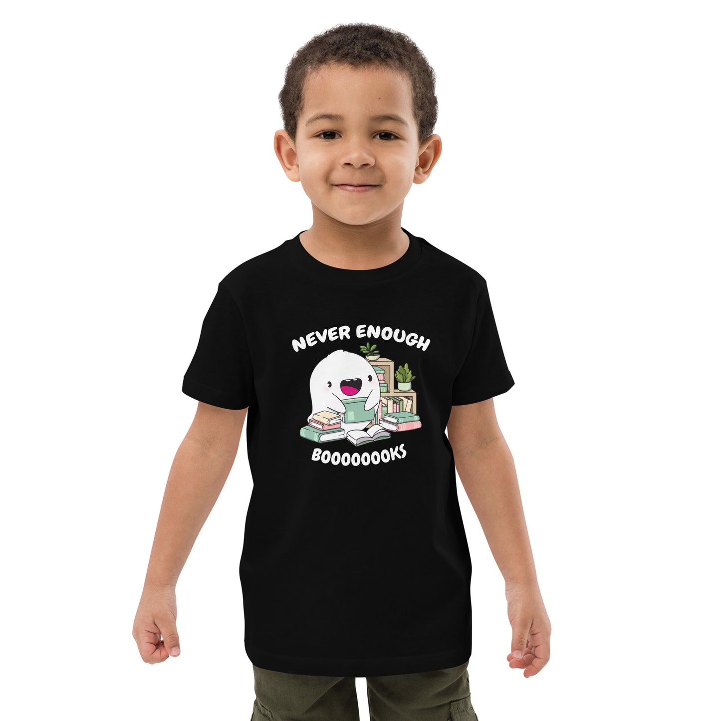 Organic cotton kids t-shirt - Never Enough Books