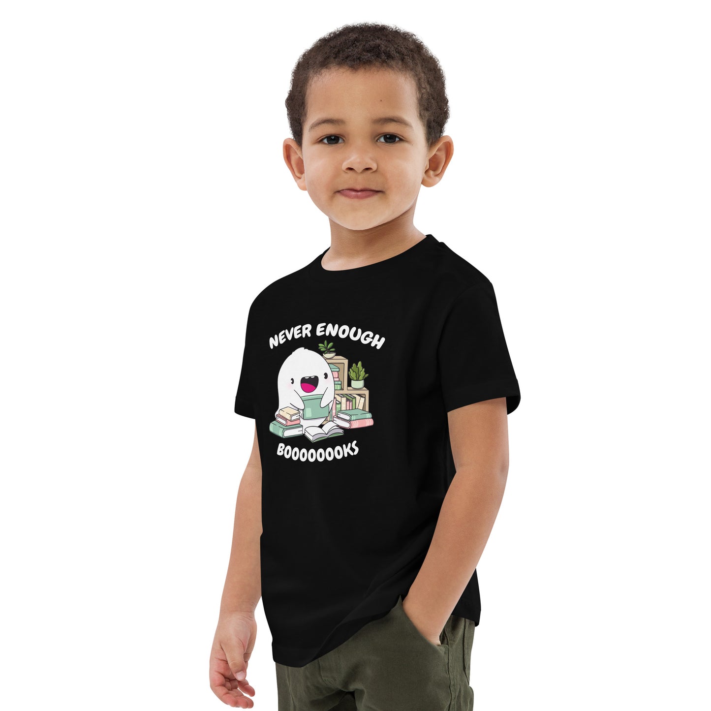 Organic cotton kids t-shirt - Never Enough Books