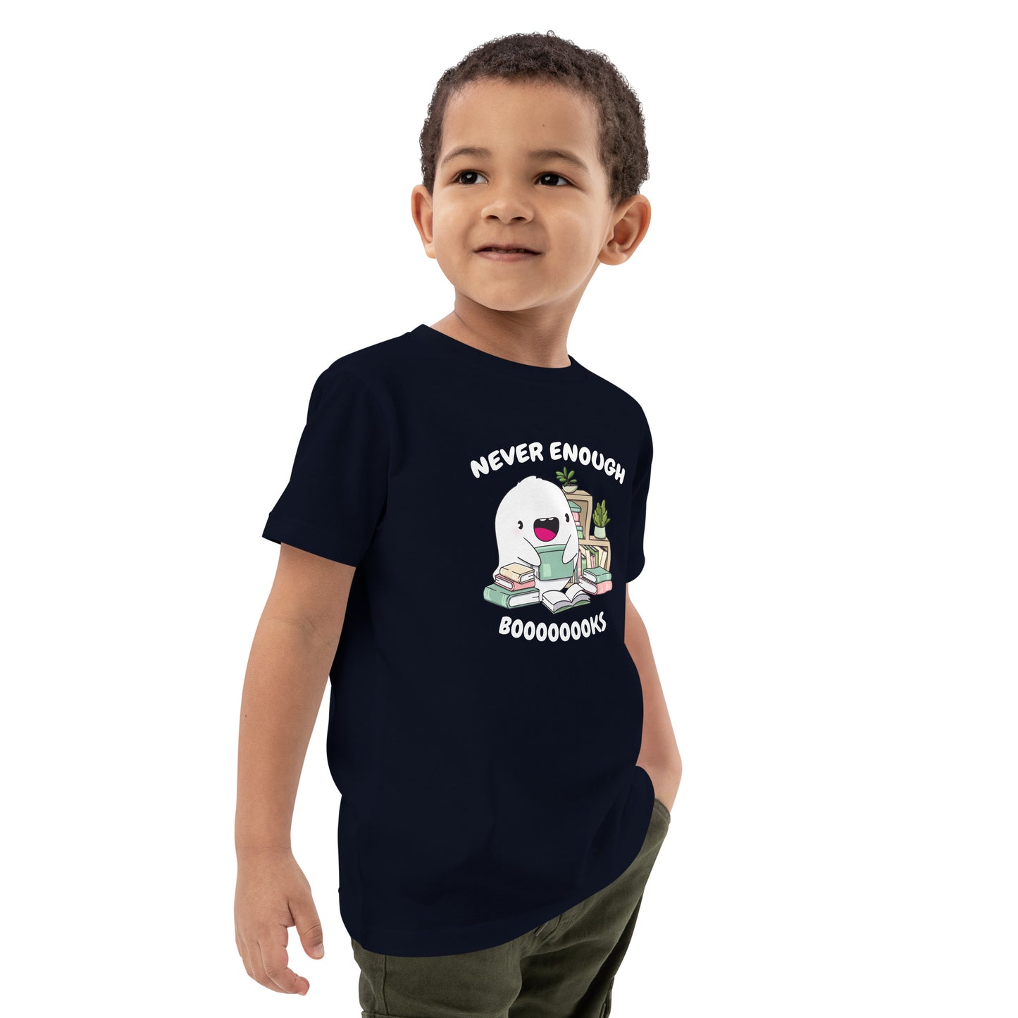 Organic cotton kids t-shirt - Never Enough Books