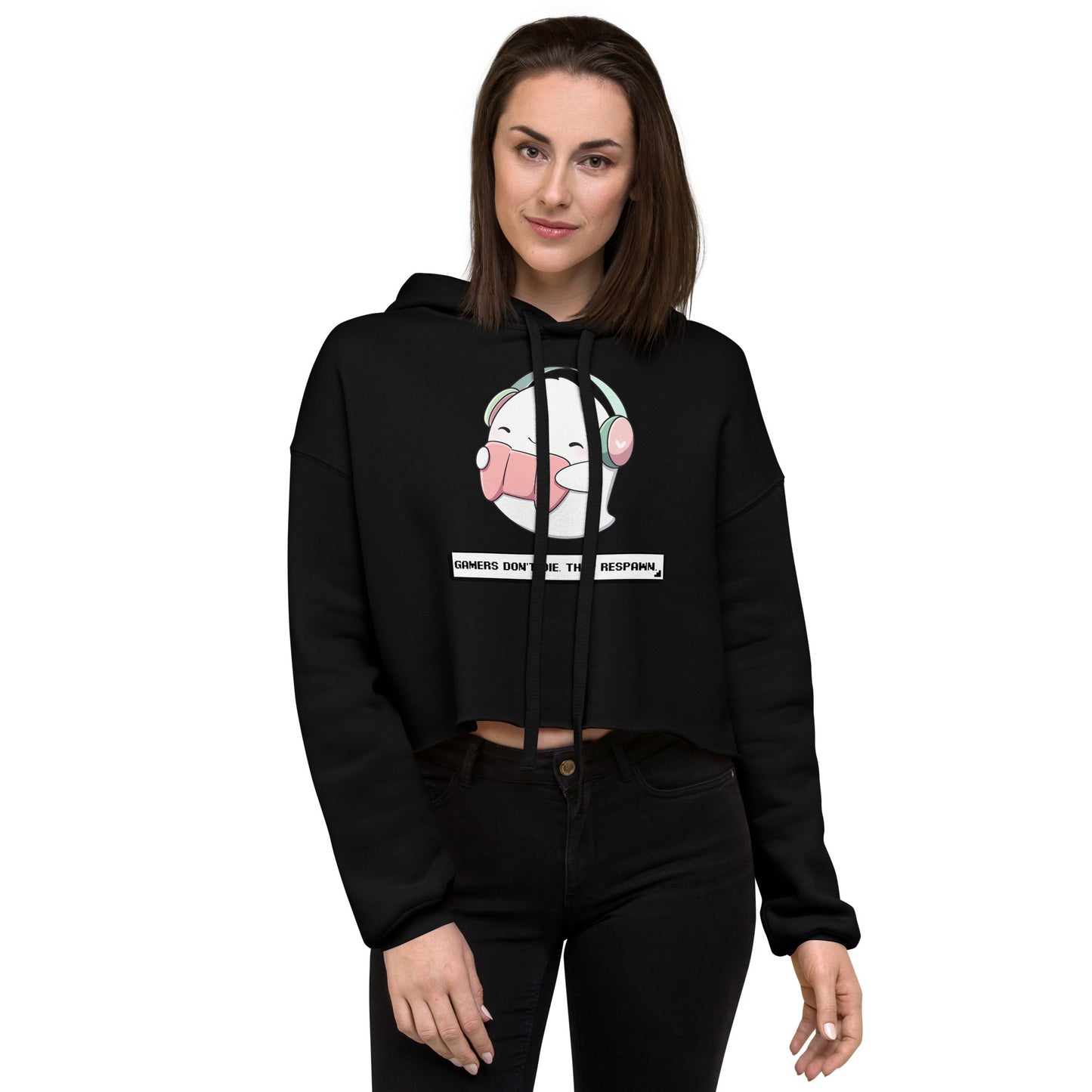 Crop Hoodie -  Gamers Don't Die They Respawn