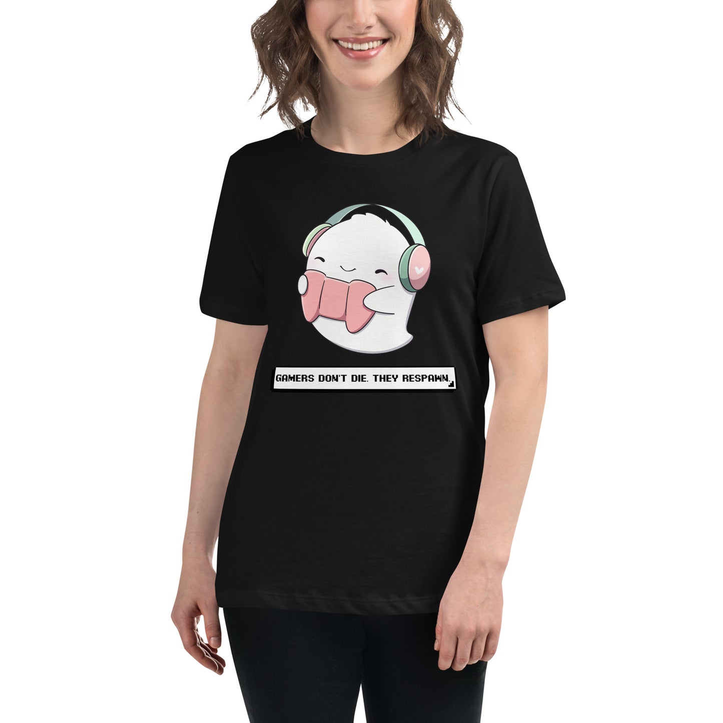 Women's Relaxed T-Shirt -  Gamers Don't Die They Respawn