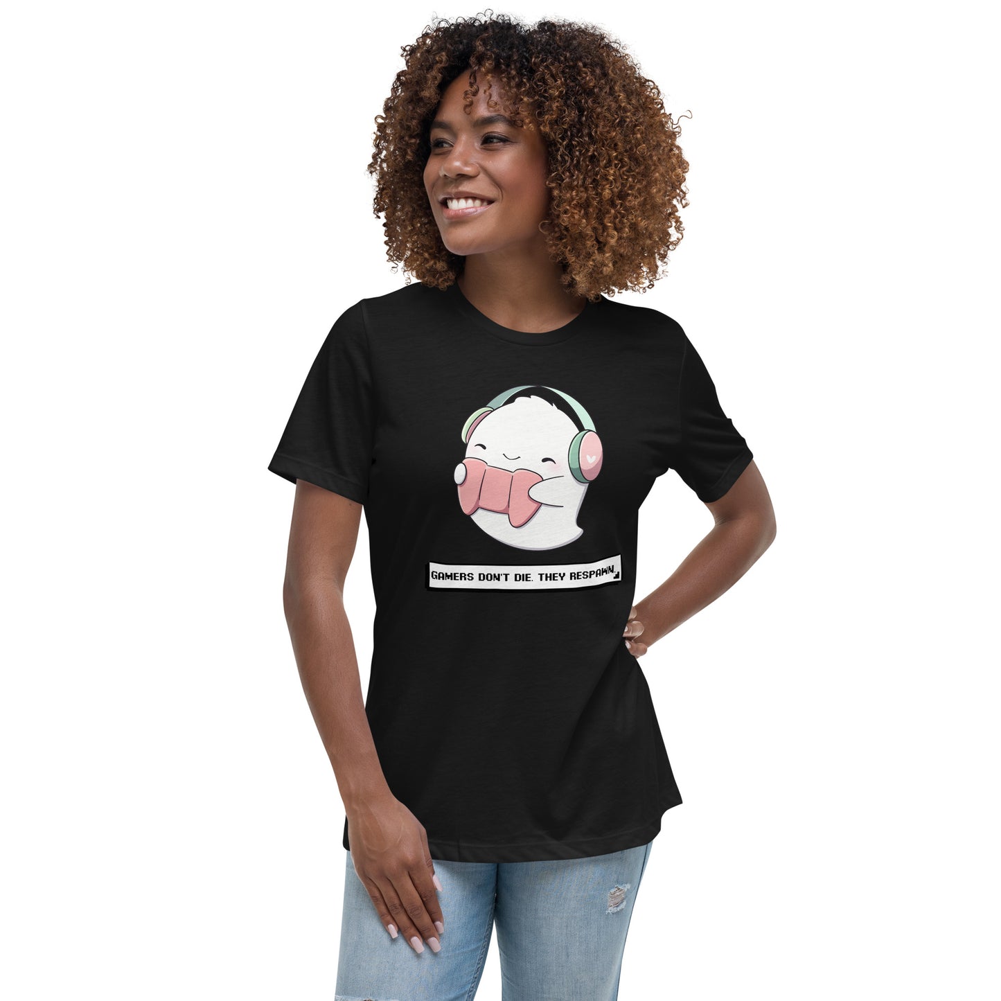 Women's Relaxed T-Shirt -  Gamers Don't Die They Respawn