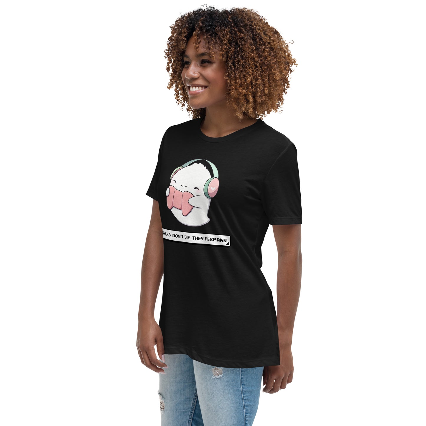 Women's Relaxed T-Shirt -  Gamers Don't Die They Respawn