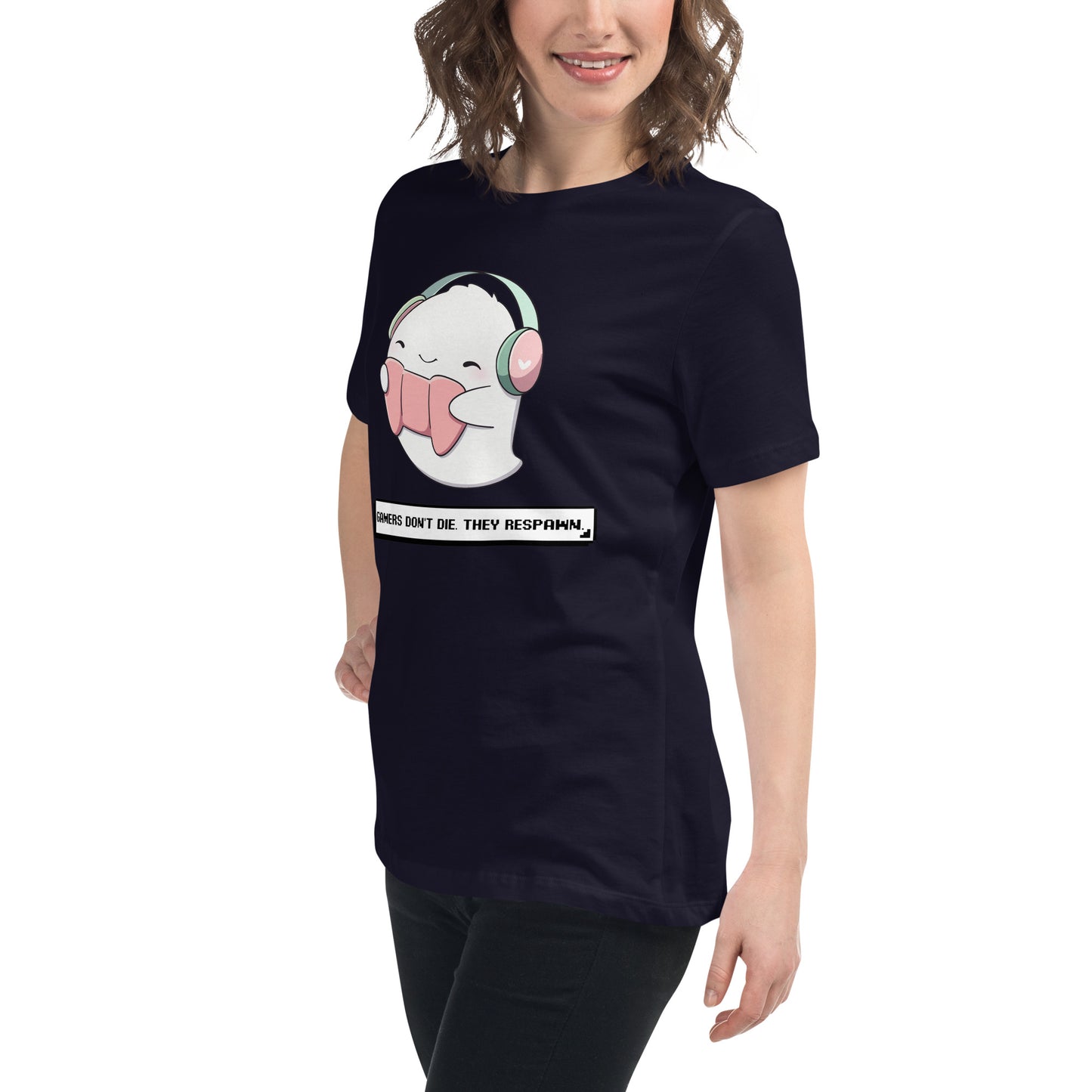 Women's Relaxed T-Shirt -  Gamers Don't Die They Respawn