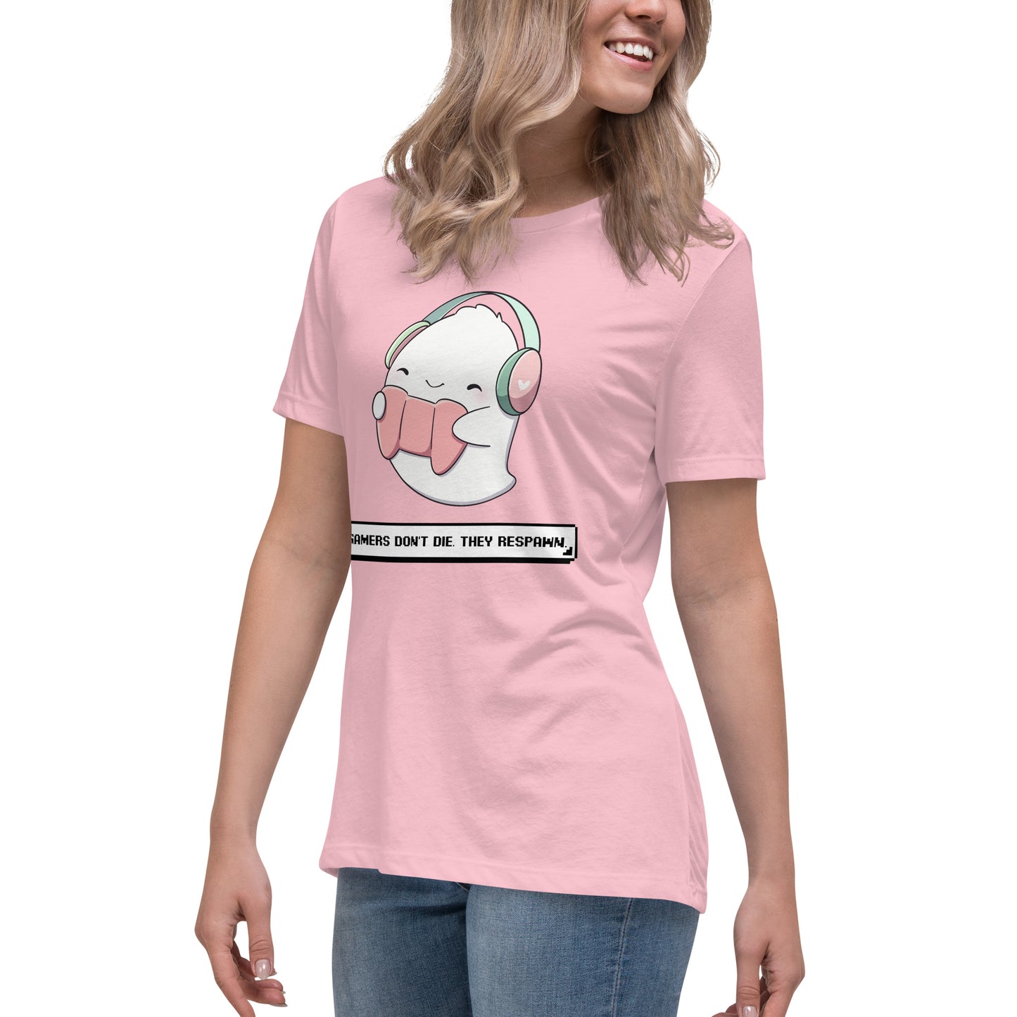 Women's Relaxed T-Shirt -  Gamers Don't Die They Respawn